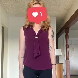 Karl Lagerfeld purple dress blouse